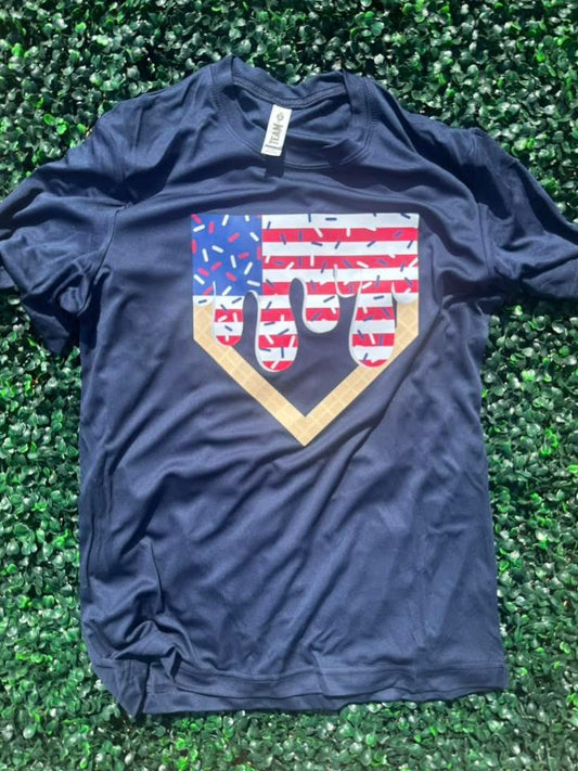 YOUTH Baseball Stripes Drip Short Sleeve/Team 365/TT11Y
