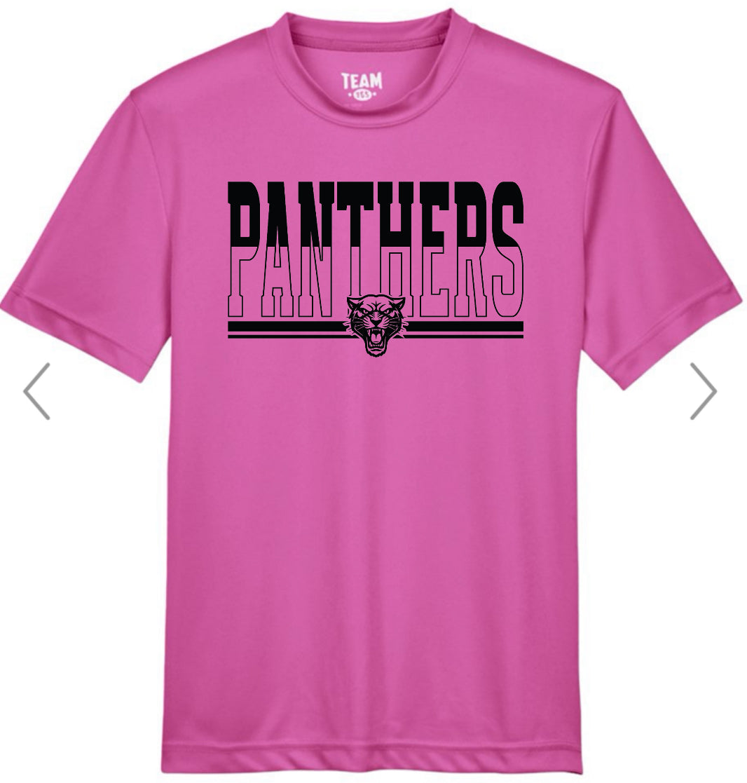 YOUTH Panthers Black Font Short Sleeve/Team 365/TT11Y (Copy)