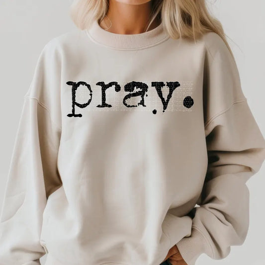 Typography Faith Based Gildan Sweatshirt 18000