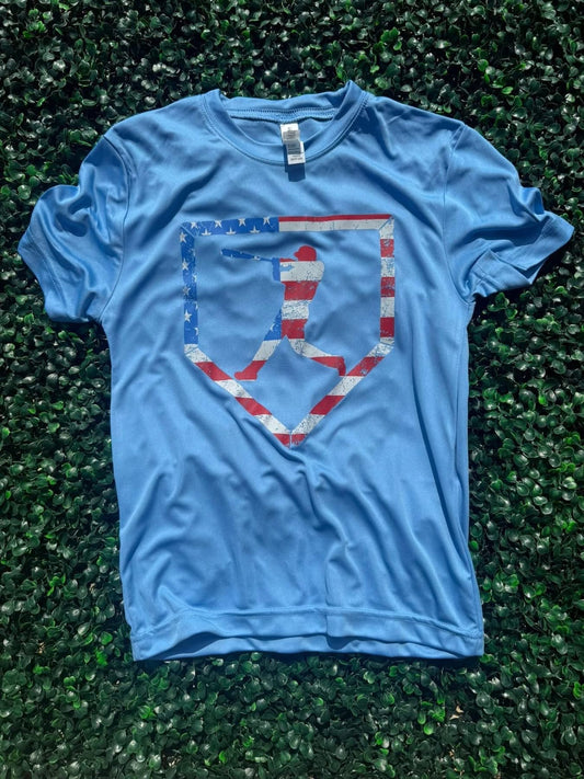 YOUTH Flag Baseball Hitter Short Sleeve/Team 365/TT11Y