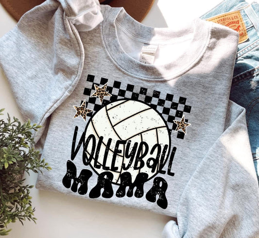 Volleyball Mama Stars Gildan Sweatshirt 18000