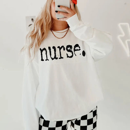 Typography Nurse Gildan Sweatshirt 18000