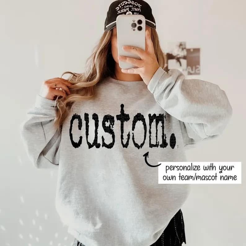 Custom Team Typography Gildan Sweatshirt 18000