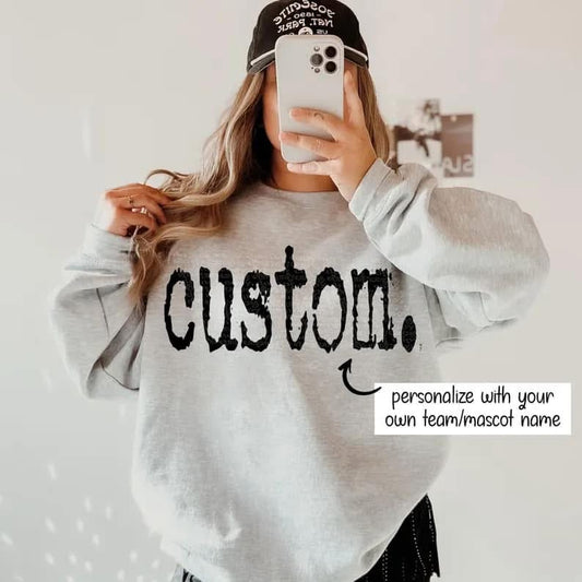 Custom Team Typography Gildan Sweatshirt 18000