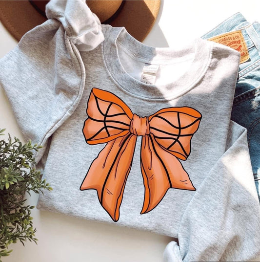 Basketball Coquette Bow Gildan Sweatshirt 18000