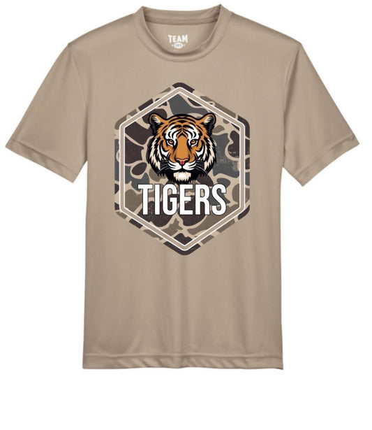 YOUTH Camo Patch Mascot Short Sleeve/Team 365/TT11Y/Tiger