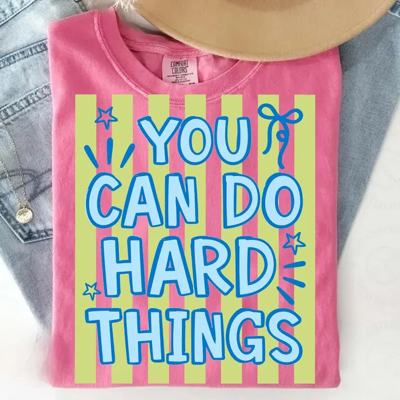 YOUTH  You Can Do Hard Things Short Sleeve / Comfort Color / 9018