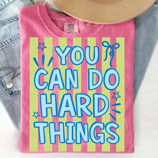 YOUTH  You Can Do Hard Things Short Sleeve / Comfort Color / 9018