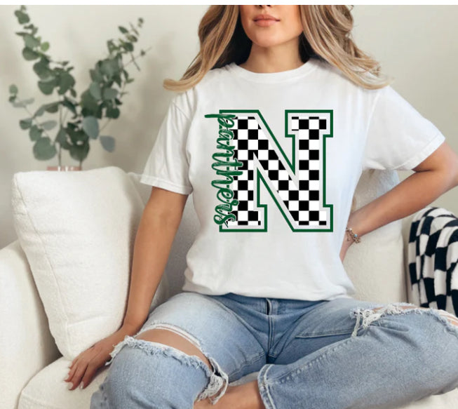 Checkered N Panthers On Comfort Color Collection