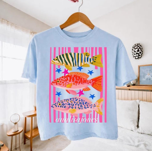 YOUTH Three Fish Short Sleeve / Comfort Color / 9018