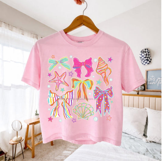 YOUTH Bows & Shells Short Sleeve / Comfort Color 9018