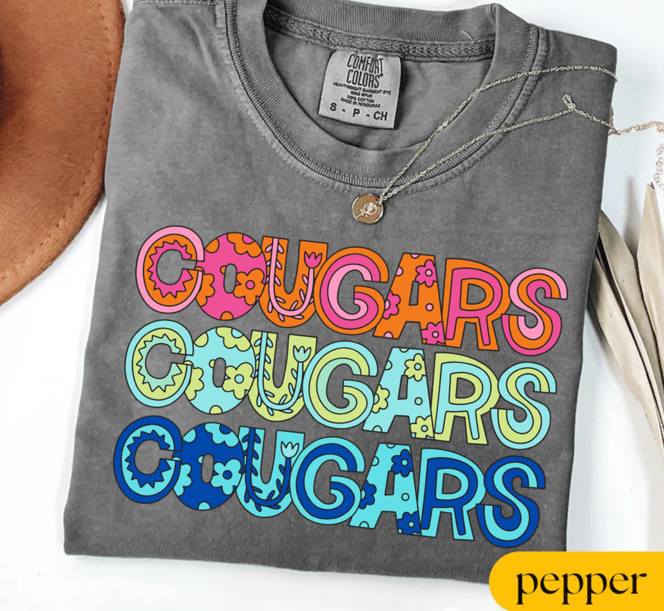 Groovy Cougars Short Sleeve/Comfort Color 1717