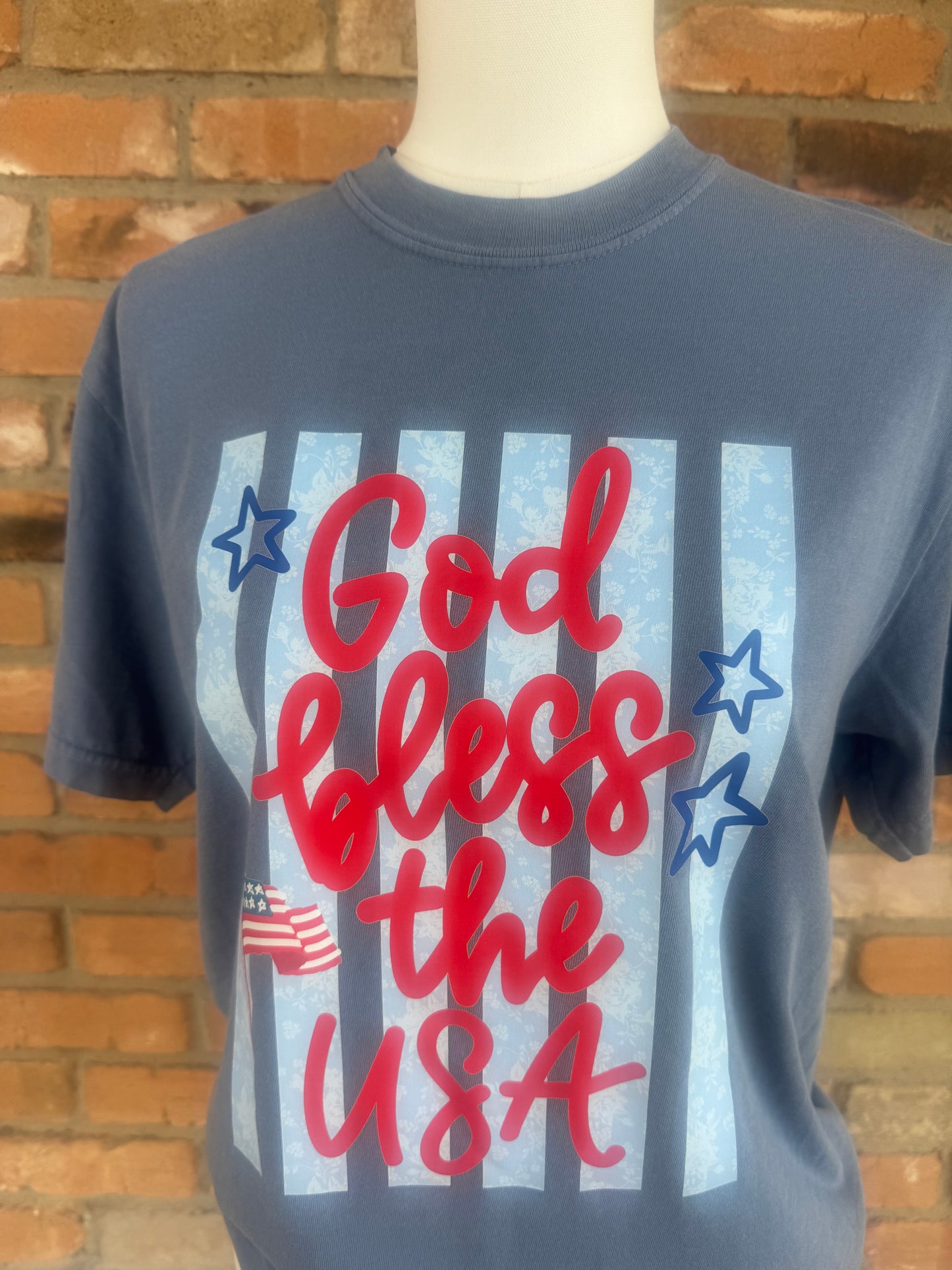 God Bless The USA Short Sleeve/Comfort Color/1717