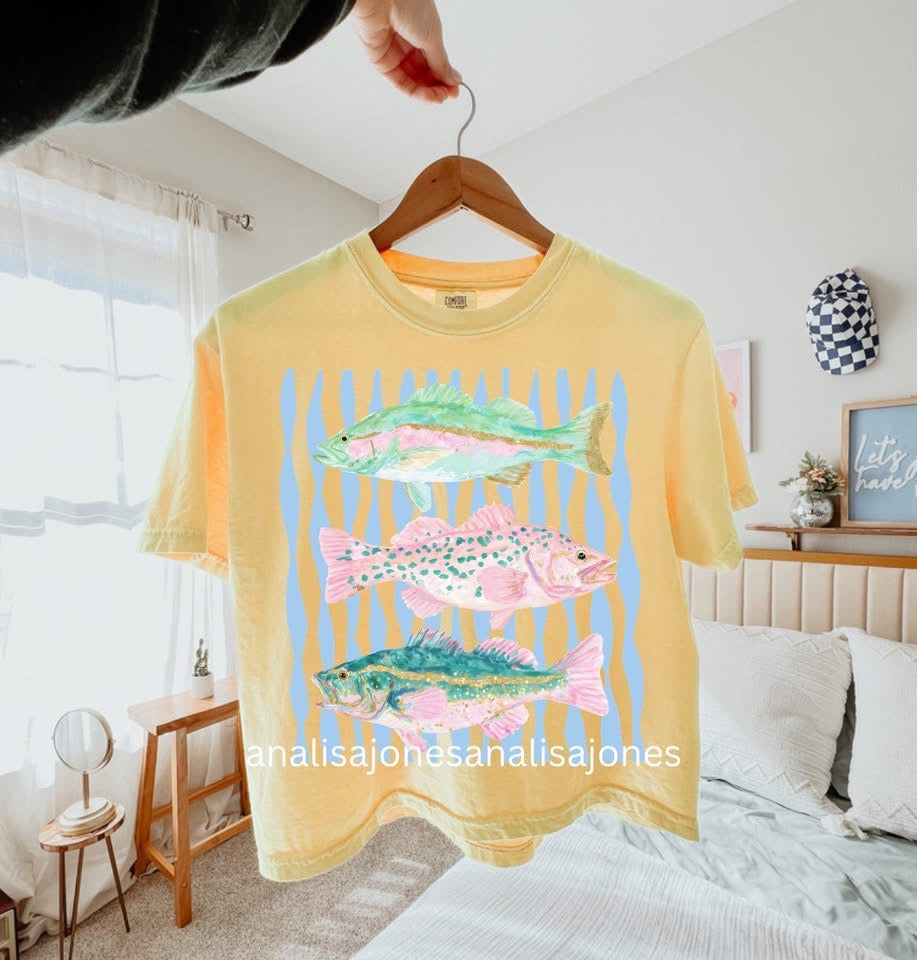 Trendy Triple Fish Stripes Short Sleeve/Comfort Color/1717