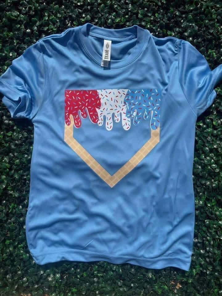 YOUTH Baseball RWB Drip Home Plate Short Sleeve/Team 365/TT11Y
