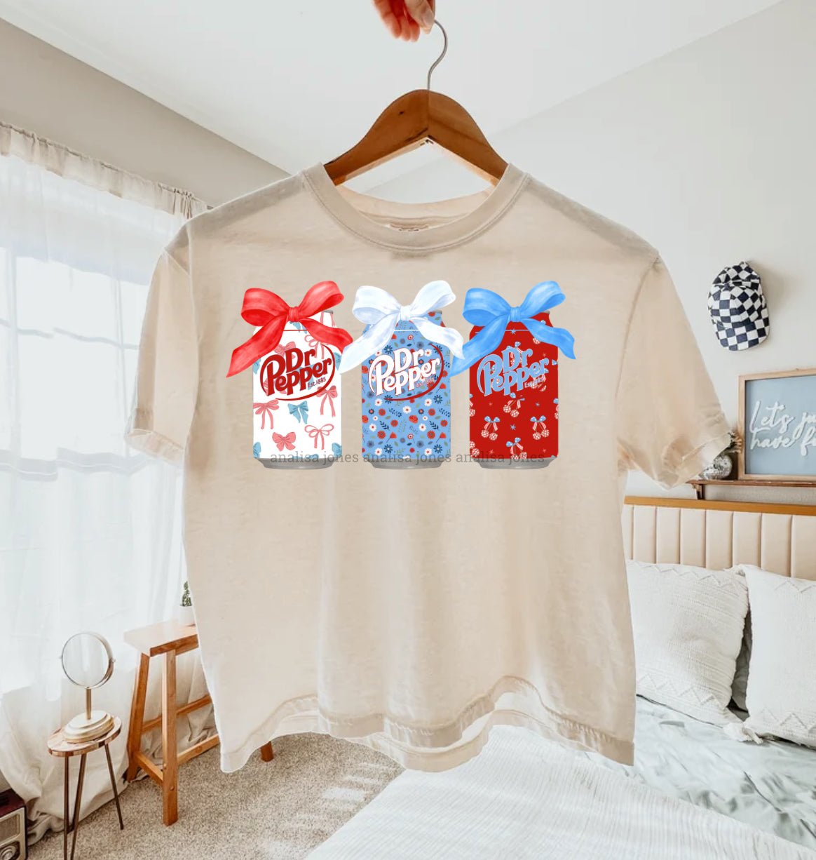 Soda Can 4th Of July Short Sleeve/Comfort Color 3023CL CROP