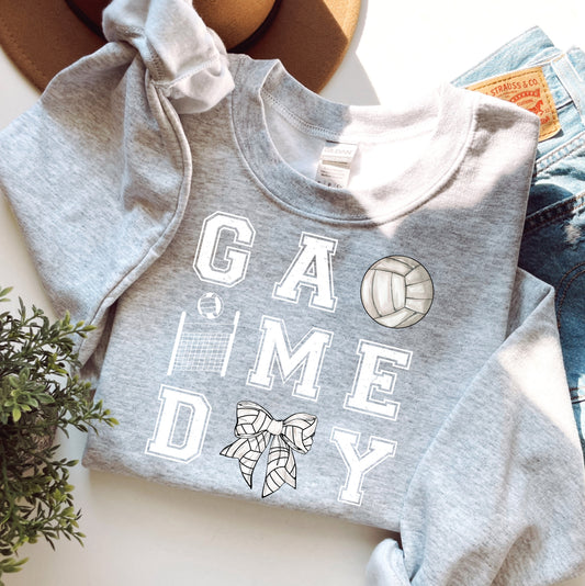Volleyball Game Day Coquette Gildan Sweatshirt 18000
