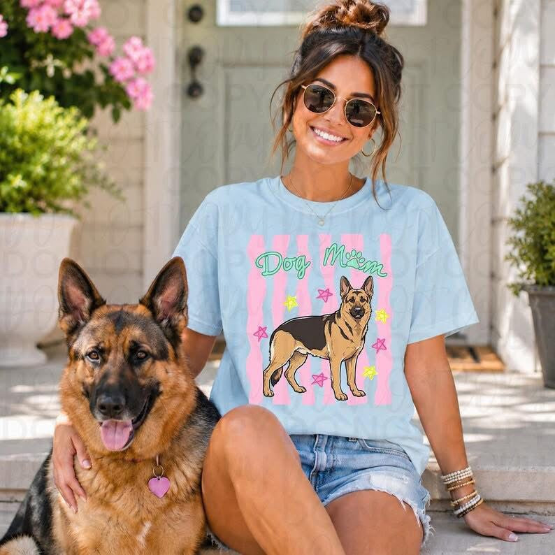 German Shepherd Dog Mom Short Sleeve/Comfort Color 1717