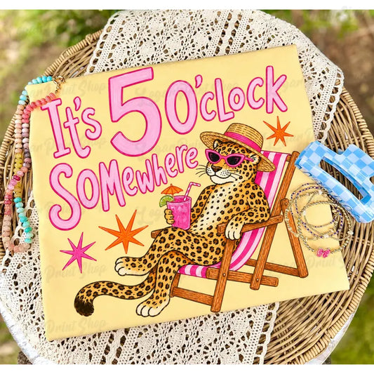 It’s 5 O’clock Somewhere Short Sleeve/Comfort Color 3023 CROP