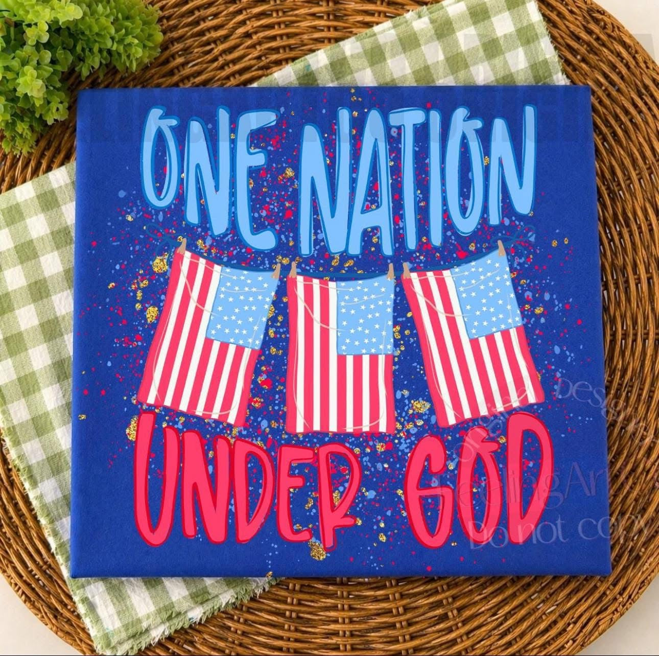 One Nation Under God Short Sleeve/Comfort Color/1717