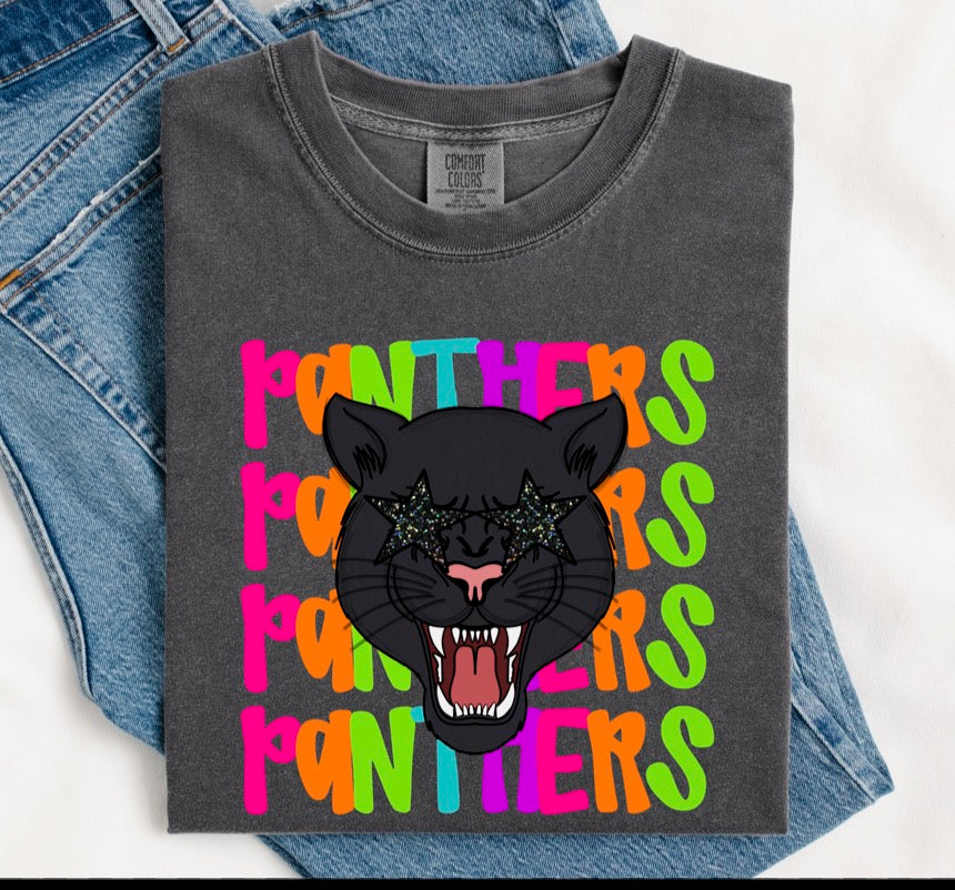Neon Panthers Short Sleeve/Comfort Color/1717