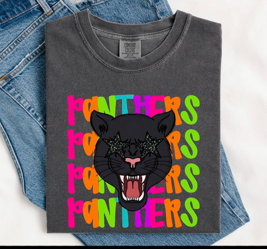 Neon Panthers Short Sleeve/Comfort Color/1717