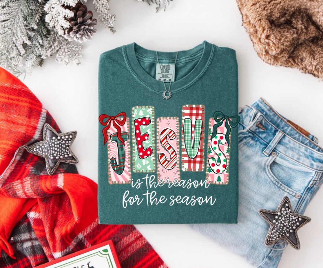 JESUS is the Reason Patches Short Sleeve/Comfort Color/1717