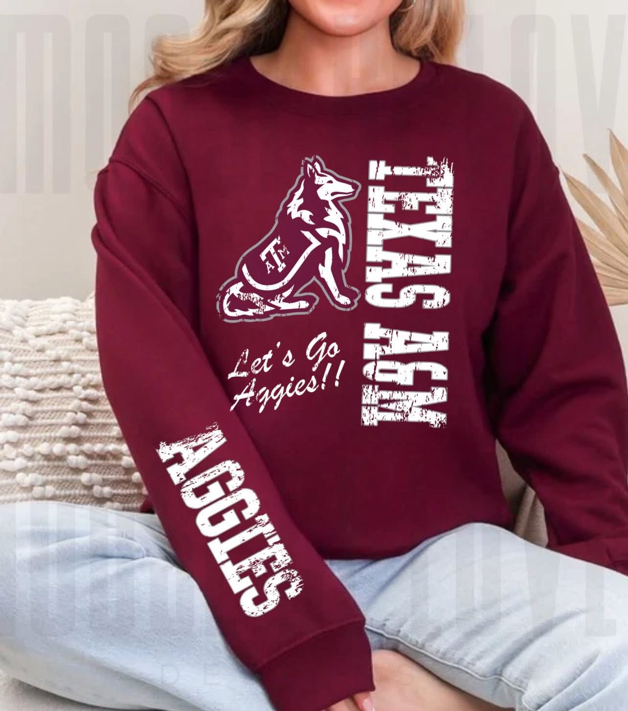 Let's Go Aggies Softstyle Sweatshirt/Gildan/SF000