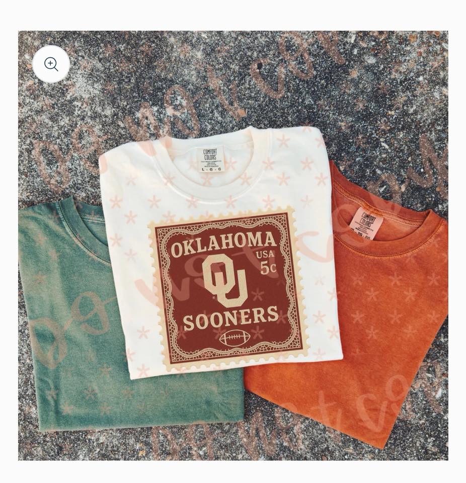 Oklahoma Sooner Stamp Short Sleeve/Comfort Color/1717