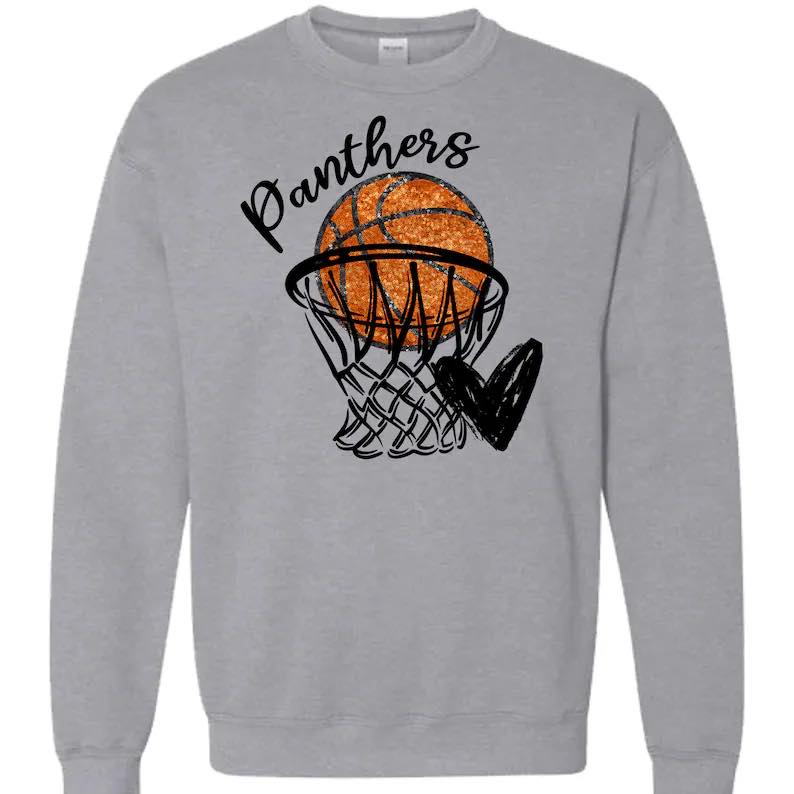Panthers Love Sparkle Basketball Short Sleeve/Bella/3001