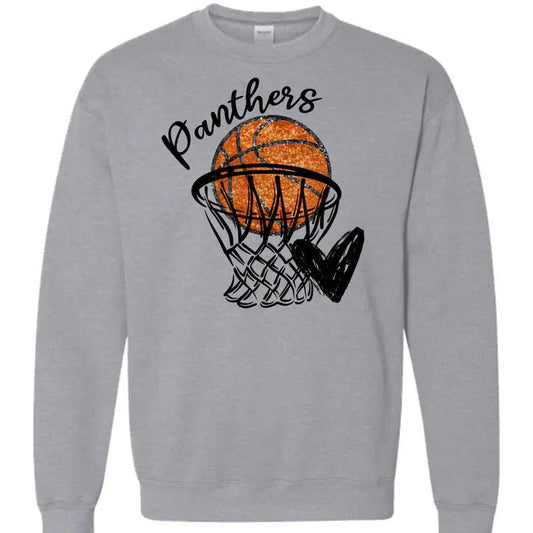 Panthers Love Sparkle Basketball Short Sleeve/Bella/3001