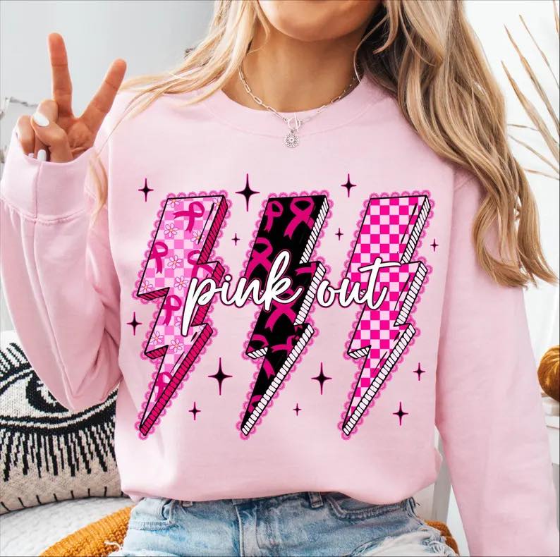 Triple Bolt Pink Out Short Sleeve/Comfort Color/1717