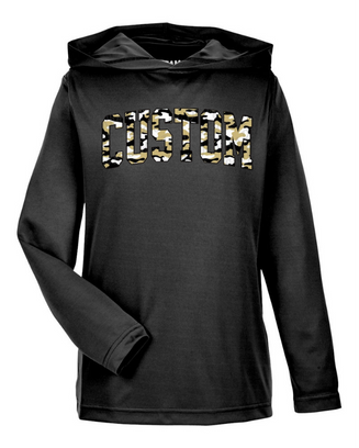 YOUTH Custom School Colors Word Hooded Long Sleeve/Team 365/TT41Y