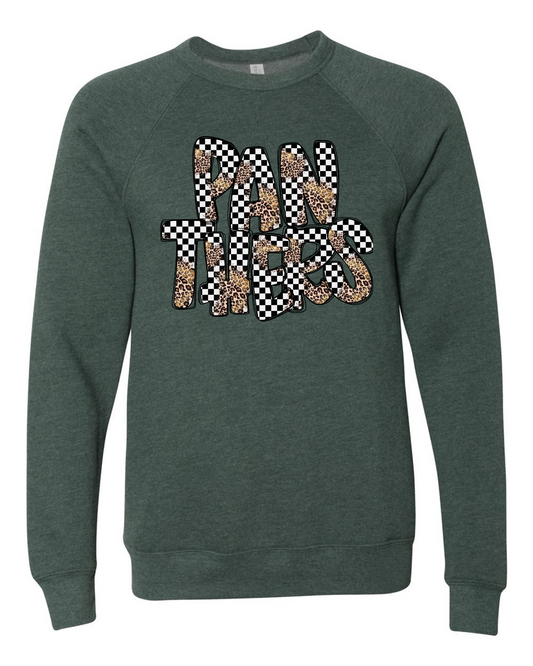 Checker & Leopard Font Mascot Bella Sweatshirt 3901
