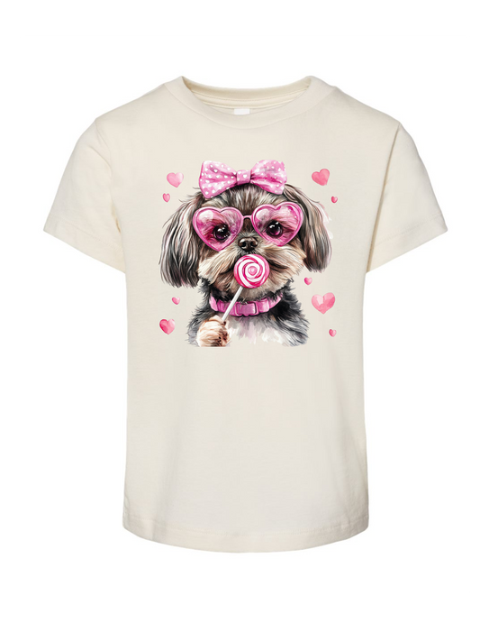 TODDLER Valentine Dogs Short Sleeve/Bella/3001T