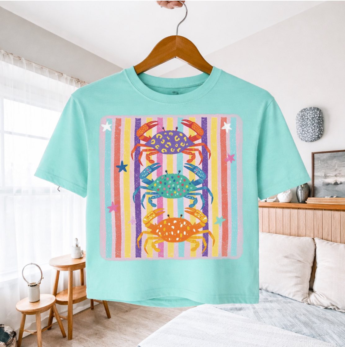 Three Crab Short Sleeve/Comfort Color 3023CL