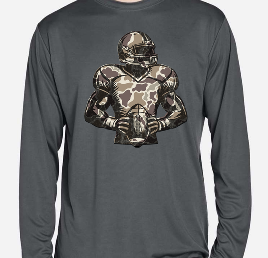 YOUTH Custom Camo Football Player Long Sleeve/Team 365/TT11YL