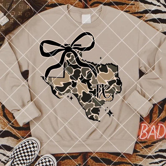 Camo Coquette Texas Short Sleeve/Comfort Color/1717